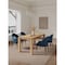 Manhattan Comfort 5-Piece Rockaway 70.86 Dining Set with 4 Carrington Chairs in Natural and Midnight Blue 4-DT02DC089AR-NABL - alternate 1
